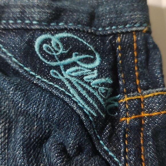 Parish button fly Health Wealth Wisdom distressed jeans  Sz 42  NWOT - Picture 5 of 14